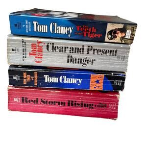 Tom Clancy Jack Ryan Series Paperback Book Lot 4 Novels